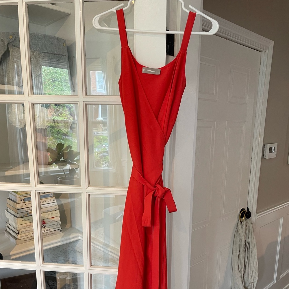 Everlane Japanese GoWeave Tank Wrap Dress